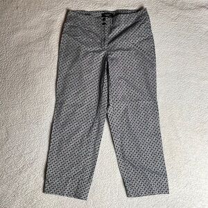 Talbots Heritage Black & White Size 4 Ankle Cropped Pants
